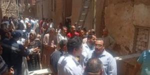إنهيار جزئى لعقار فى درب فايد مركز الشهداء بالمنوفية