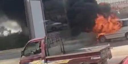 اشتعال النيران فى سيارة داخل جراج بالمنصورة والدفاع المدنى يسيطر على الوضع