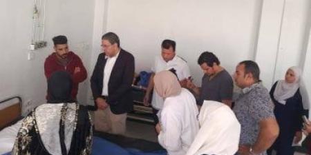وكيل الصحة بالمنوفية يتابع الوضع الطبي لمصابي حادث طريق السادات