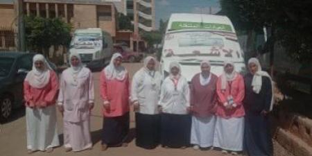 صحة بنى سويف تقدم 1974 خدمة طبية خلال قافلة مجانية بقرية براوة