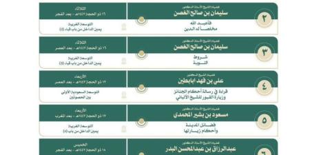 رئاسة الشؤون الدينية تعلن إطلاق سلسلة محاضرات علمية وإثرائية في المسجد النبوي