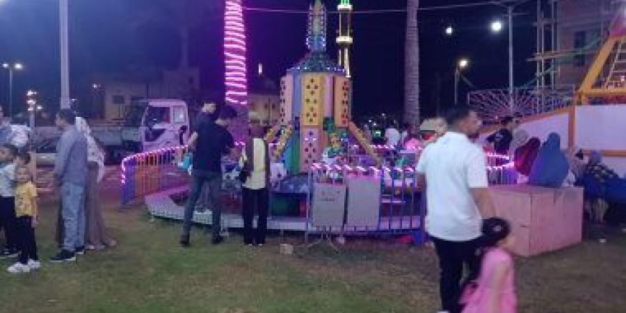 أجواء ربيعية مبهجة.. إقبال على الملاهى فى بلطيم خلال عيد الأضحى.. فيديو