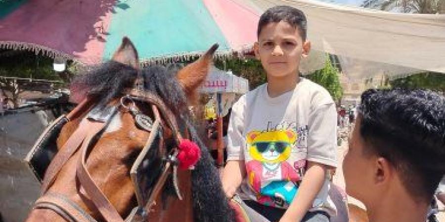توافد كثيف للمواطنين على الحدائق والمتنزهات فى ثالث أيام العيد بدسوق.. صور