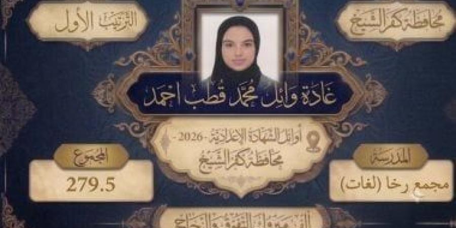 محافظ كفر الشيخ يهنئ أوائل الشهادة الإعدادية 2025/2026.. صور